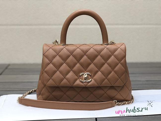 Chanel Coco Handle Brown Bag 23cm - 1