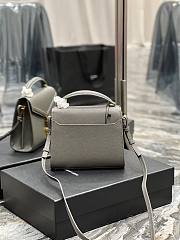 YSL Cassandra medium chain grey bag - 6