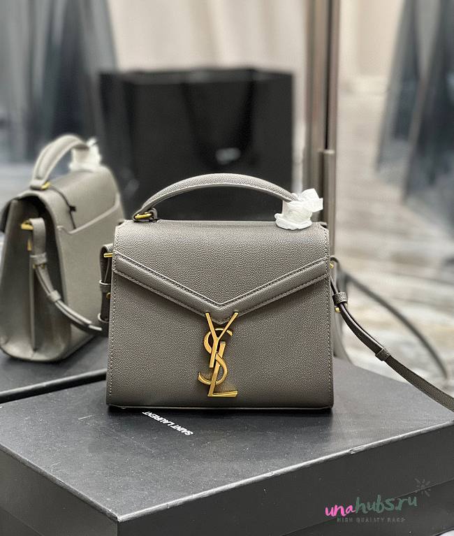 YSL Cassandra medium chain grey bag - 1