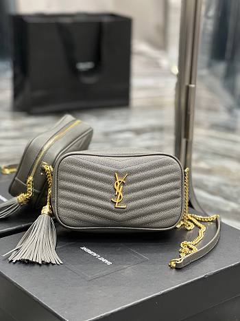 YSL Lou Mini Grey Bag