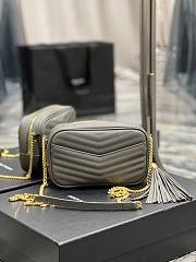 YSL Lou Mini Grey Bag - 4