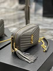 YSL Lou Mini Grey Bag - 3