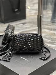 YSL Lou Mini Black Patent Bag - 1