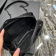 YSL Lou Mini Black Patent Bag - 6