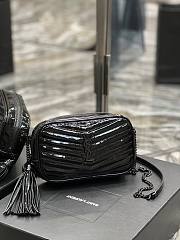 YSL Lou Mini Black Patent Bag - 2