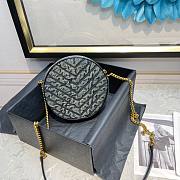 YSL Vinyle round camera denim bag - 4