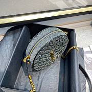 YSL Vinyle round camera denim bag - 3