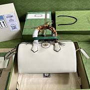 GUCCI DIANA White Leather Crossbody Bag - 1