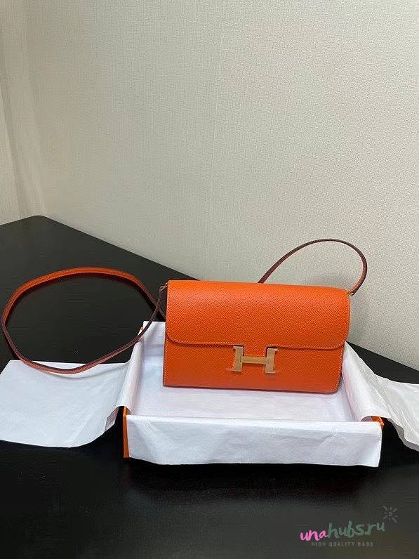 Hermes Constance Togo Epsom Orange Wallet  - 1