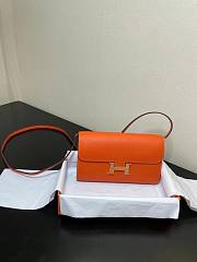 Hermes Constance Togo Epsom Orange Wallet  - 1