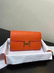 Hermes Constance Togo Epsom Orange Wallet  - 5