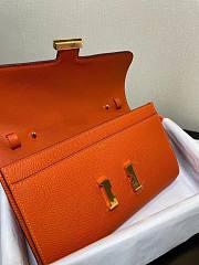 Hermes Constance Togo Epsom Orange Wallet  - 2