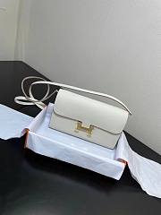 Hermes Constance Togo Epsom White Wallet - 1