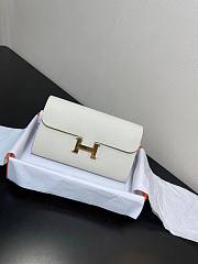 Hermes Constance Togo Epsom White Wallet - 6