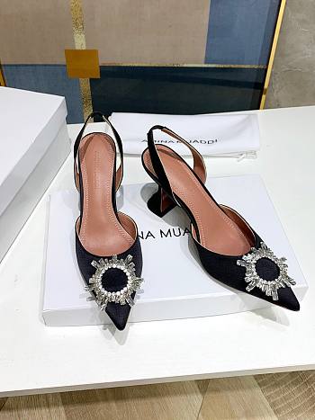 Amina Muaddi black heels