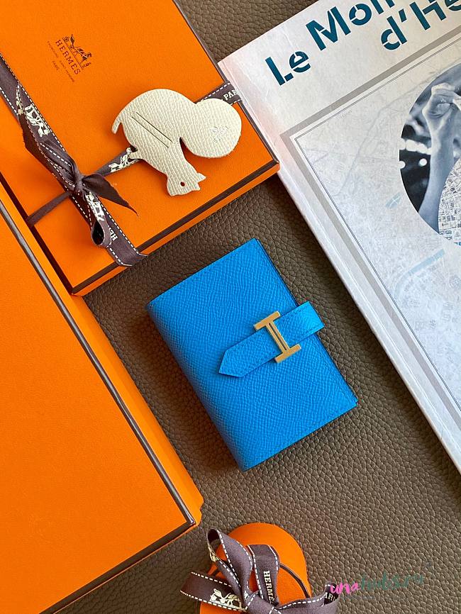 Hermes blue wallet  - 1