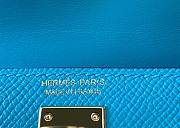 Hermes Kelly Mini Blue Leather - 2