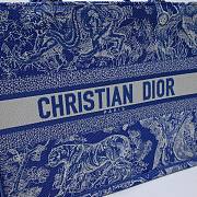 Dior Medium Book Tote Blue Reverse Embroidery - 6