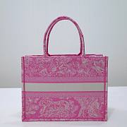 Dior Medium Book Tote Pink Reverse Embroidery - 2