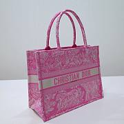 Dior Medium Book Tote Pink Reverse Embroidery - 3