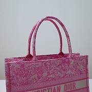 Dior Medium Book Tote Pink Reverse Embroidery - 4