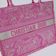 Dior Medium Book Tote Pink Reverse Embroidery - 6