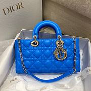 Dior D-Joy Blue Leather Bag - 1