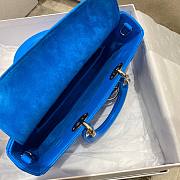 Dior D-Joy Blue Leather Bag - 4