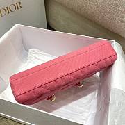 Dior D-Joy Lady Pink Denim Bag - 6