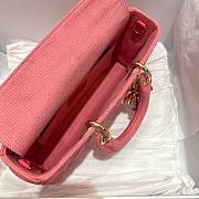 Dior D-Joy Lady Pink Denim Bag - 4