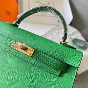 Hermes Kelly Mini Green Leather - 6