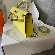Hermes Kelly Mini Yellow Leather - 5