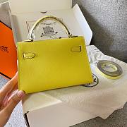 Hermes Kelly Mini Yellow Leather - 4