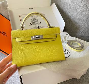 Hermes Kelly Mini Yellow Leather