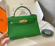 Hermes Kelly Mini Green Leather - 1