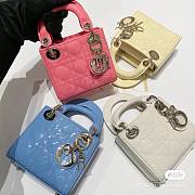 Dior lady patent leather mini 17cm ( pink/ blue/ white/ yellow) - 1