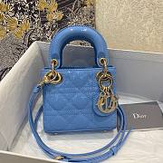 Dior lady patent leather mini 17cm ( pink/ blue/ white/ yellow) - 3