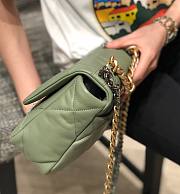 Chanel 19 large green flap bag  - 2