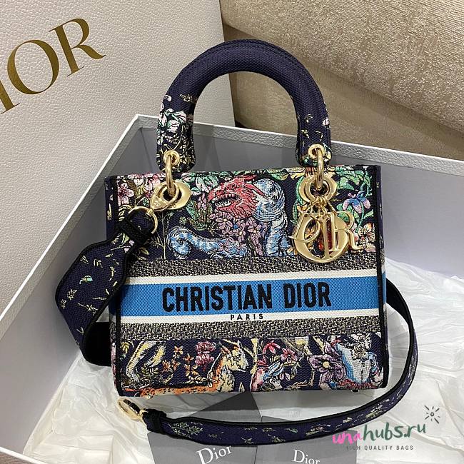 Dior Lady Blue Embroidered 24cm - 1