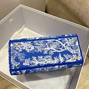 Dior Lady Blue Reverse Embroidery Bag - 6