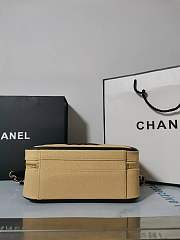 Chanel CC Filigree Vanity Case Bag Beige Grained Calfskin A93343 - 6