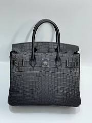 Hermes Crocodile Birkin Black Leather 30cm - 3