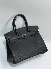 Hermes Crocodile Birkin Black Leather 30cm - 4