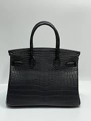 Hermes Crocodile Birkin Black Leather 30cm - 6