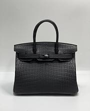 Hermes Crocodile Birkin Black Leather 30cm - 1