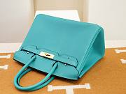 Hermes Birkin Blue Leather Gold 30cm - 3