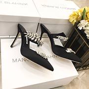 Manolo Blahnik Black Heeled Sandals - 5