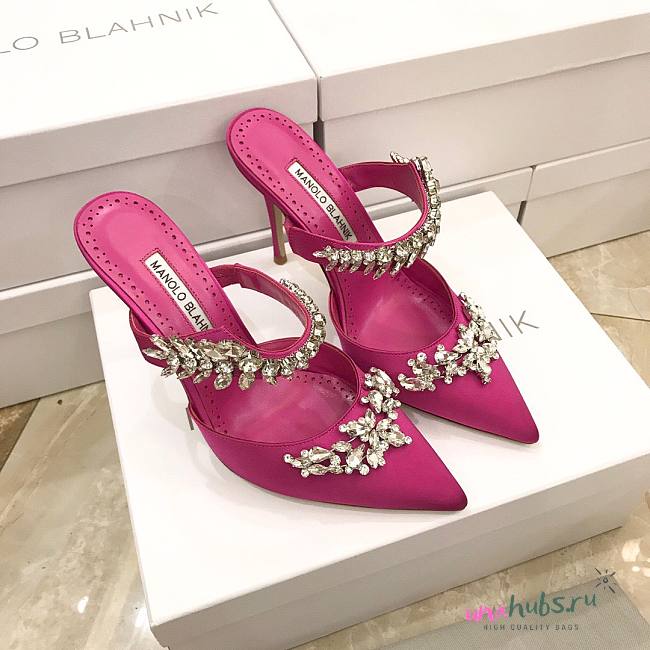 Manolo Blahnik Pink Heeled Sandals - 1