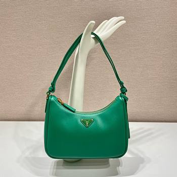 Prada Saffiano Green Leather Shoulder Bag
