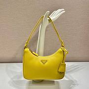 Prada Saffiano Yellow Leather Shoulder Bag - 1